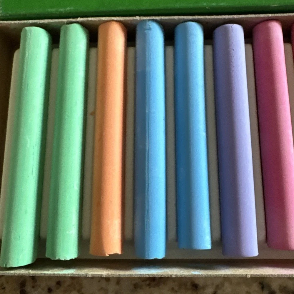 Vintage Omega In Color Chalkboard Chalk 12 Multicolor Weber Costello #305-003